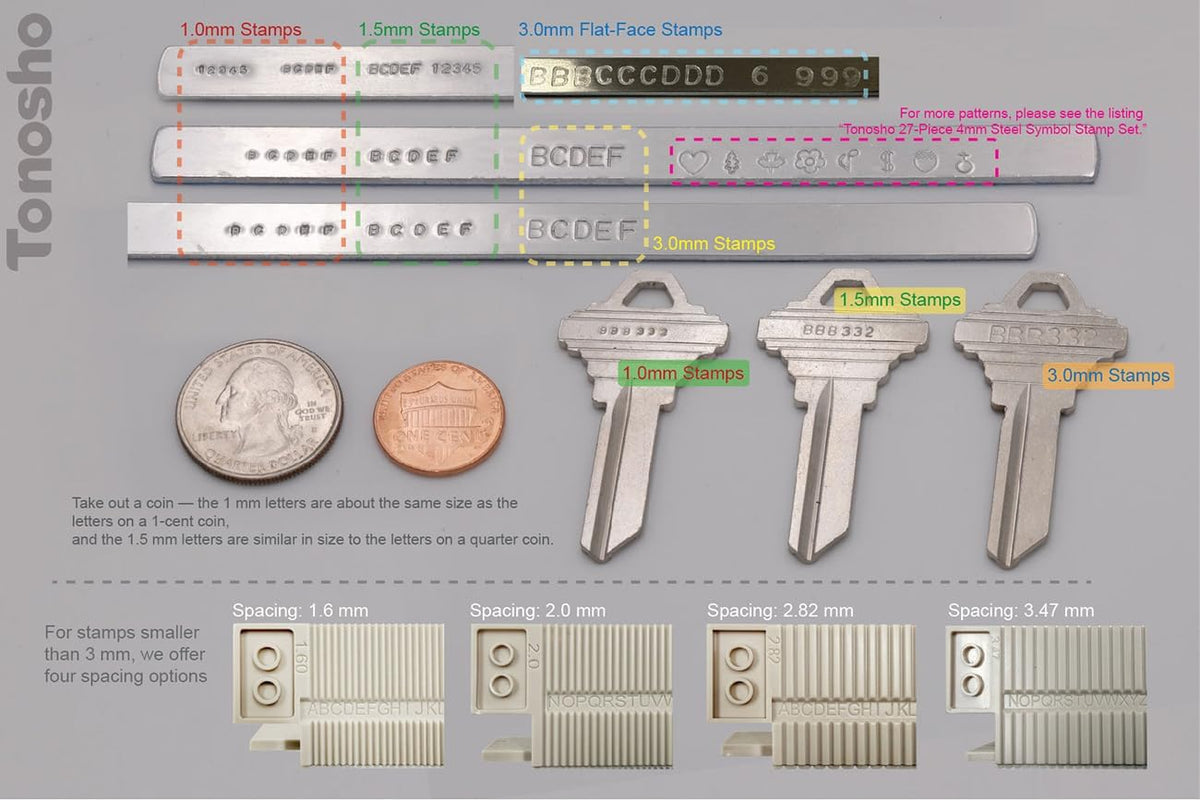 Tonosho Metal Stamp Set – Choose Your Size & Style